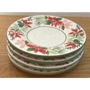 Yankee Candle Small Plates Poinsettia Holiday Set Of 4 Candle Accessories